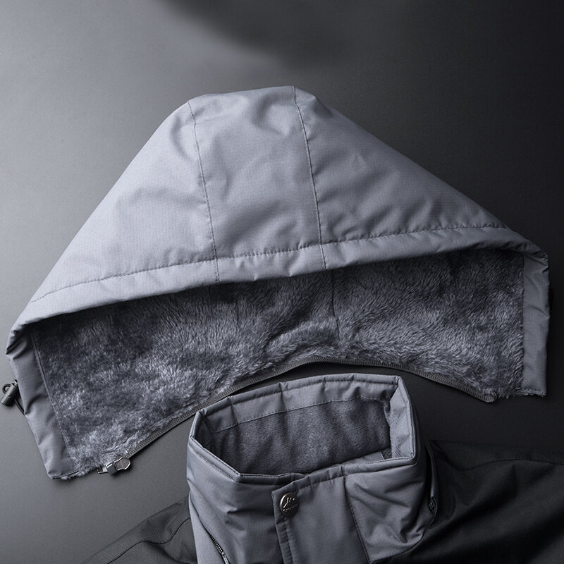 LNGXO giacca da trekking da uomo impermeabile giacca in pile caldo cappotto in pile antivento campeggio alpinismo all'aperto L-9XL cappotto da sci