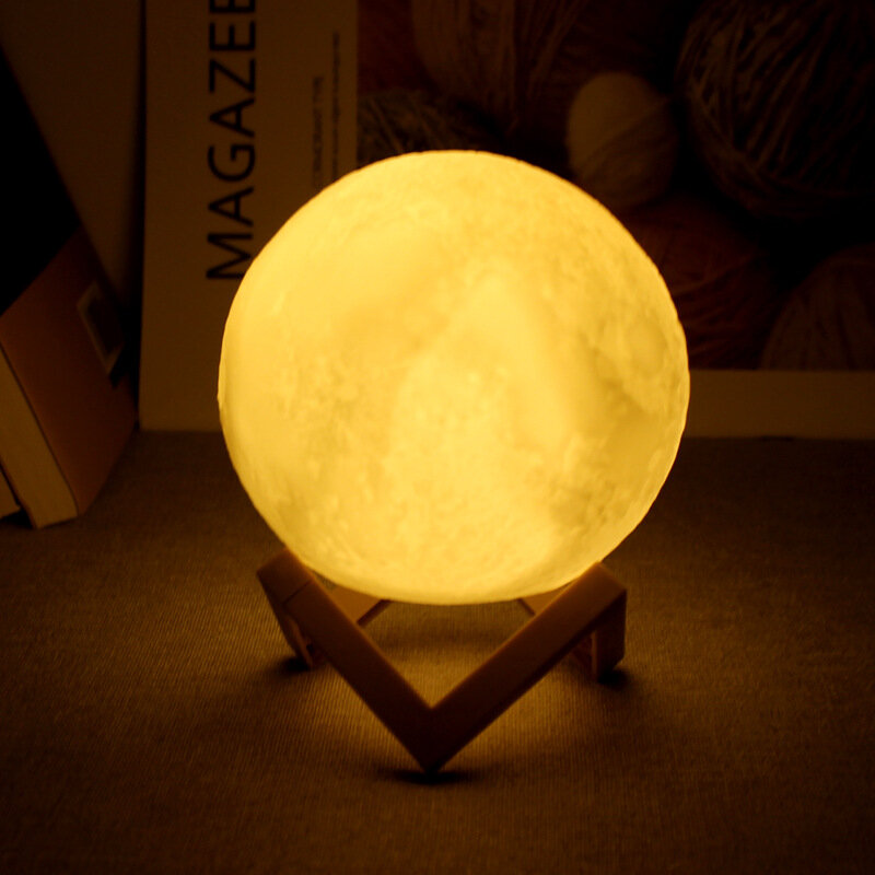 Лампа в виде Луны, светодиодный ночник, креативный 3D декор для спальни, ночные светильники для влюбленных, подарок для детей, освещение для к...