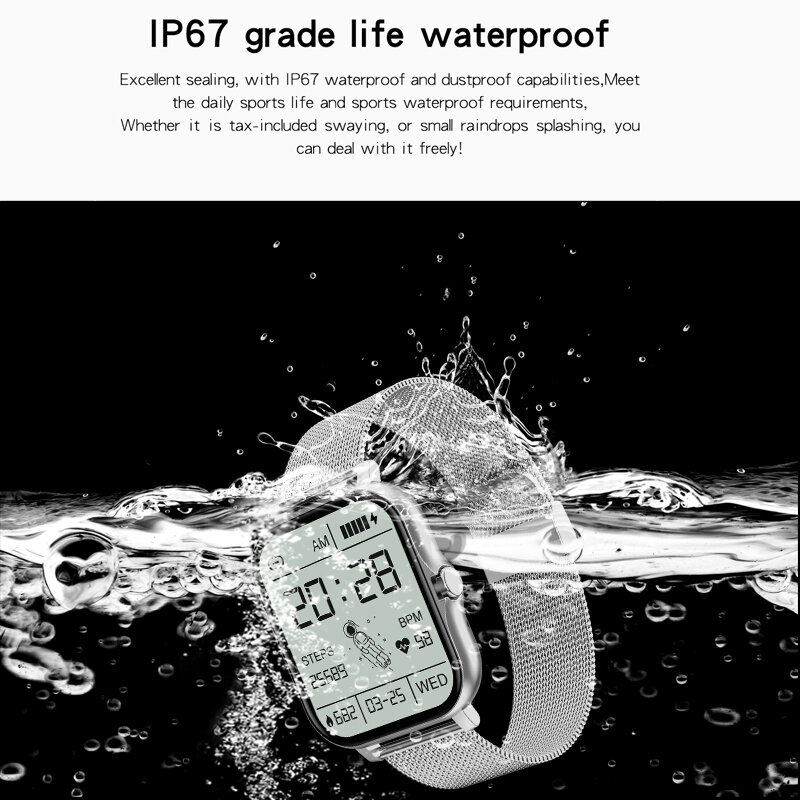 LIGE-reloj inteligente para hombre y mujer, accesorio de pulsera resistente al agua con recordatorio de mensajes y llamadas, Bluetooth, compatible con IOS y Android, nuevo, 2021