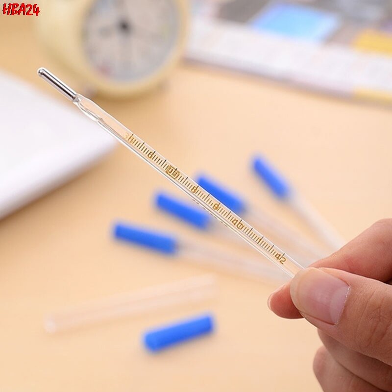 1Pc Glass Thermometer Medical Household Oral Thermometer Armpit  Body Temperature Mercury Wen Large Screen