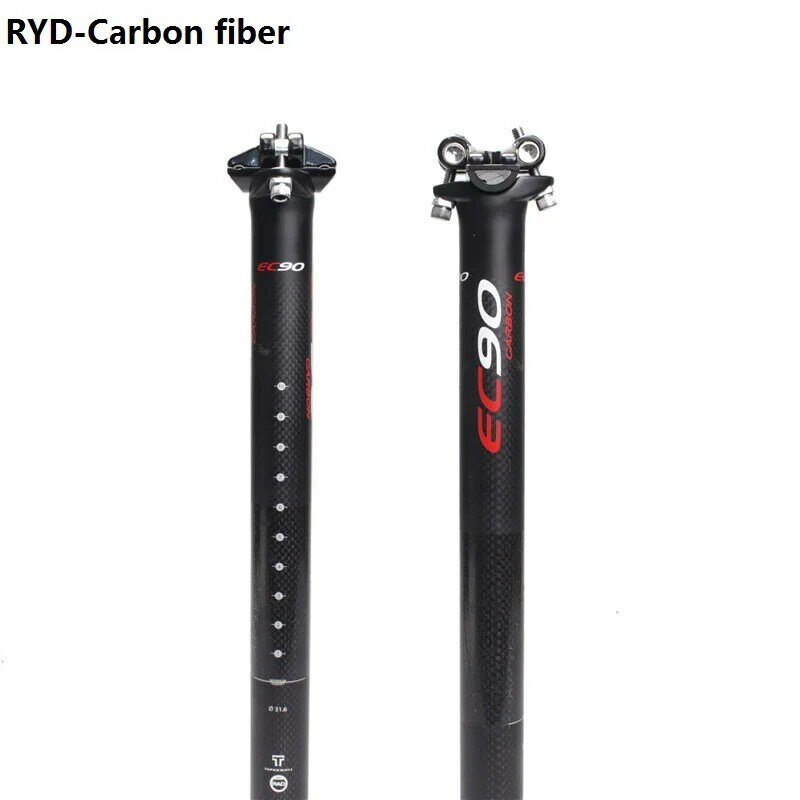 EC90 Lichtgewicht Carbon Fiber Fiets Zitbuis/27.2/30.8/31.6-350/400 Mm
