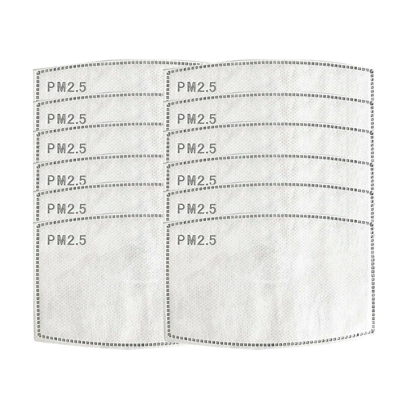 Filtro PM2.5 para mascarilla de algodón para adultos, 5 capas, papel de filtro de carbón activado no tejido, PM25, PM 25, 2/4/6/12 Uds.