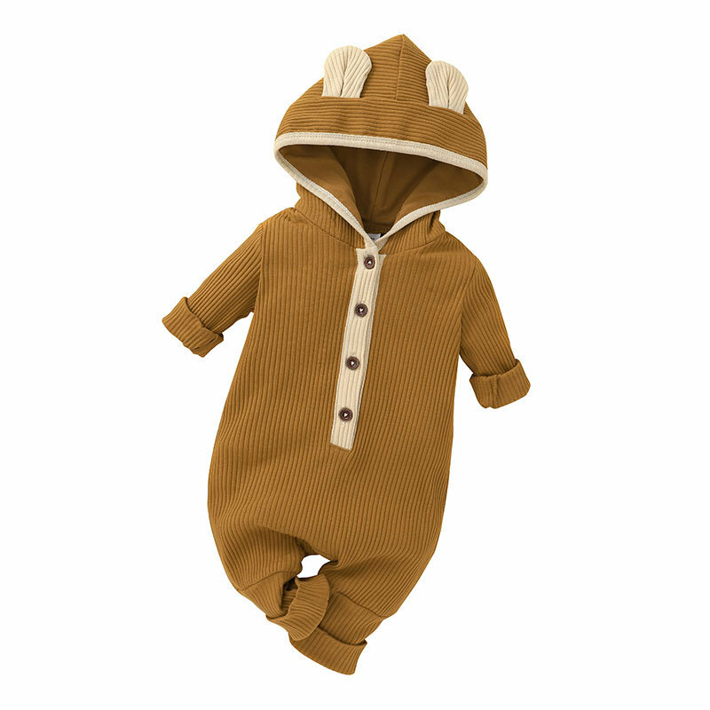 Ropa de algodón para bebé recién nacido Unisex, peleles de punto de manga larga para otoño y primavera, mono bonito para niño pequeño, ropa para bebé 2021