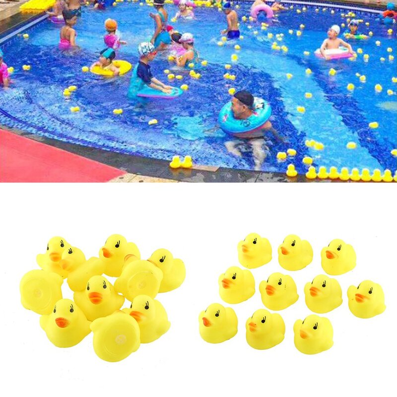 10 sztuk/partia mini Baby Kids skrzypiące gumowe kaczki zabawki do kąpieli łazienka woda zabawa gra w nowonarodzone chłopcy dziewczęta zabawki