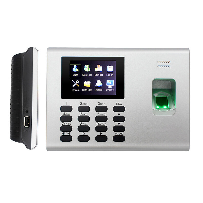 Zk k40-controle de acesso com bateria embutida, tcp/ip, usb, relógio, biométrico, sistema de atendimento com tempo de funcionário, impressão digital