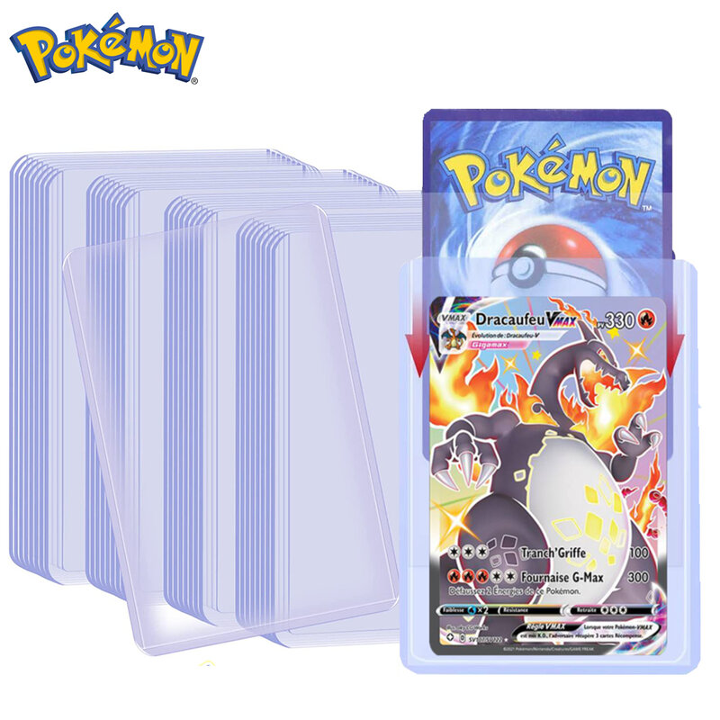 Pochette transparente pour cartes Pokémon, 10 pièces, livre d'album de jeu,  collection de cartes Pokémon, classeur, porte-cartes, liste chargée /  Passe-temps et objets de collection