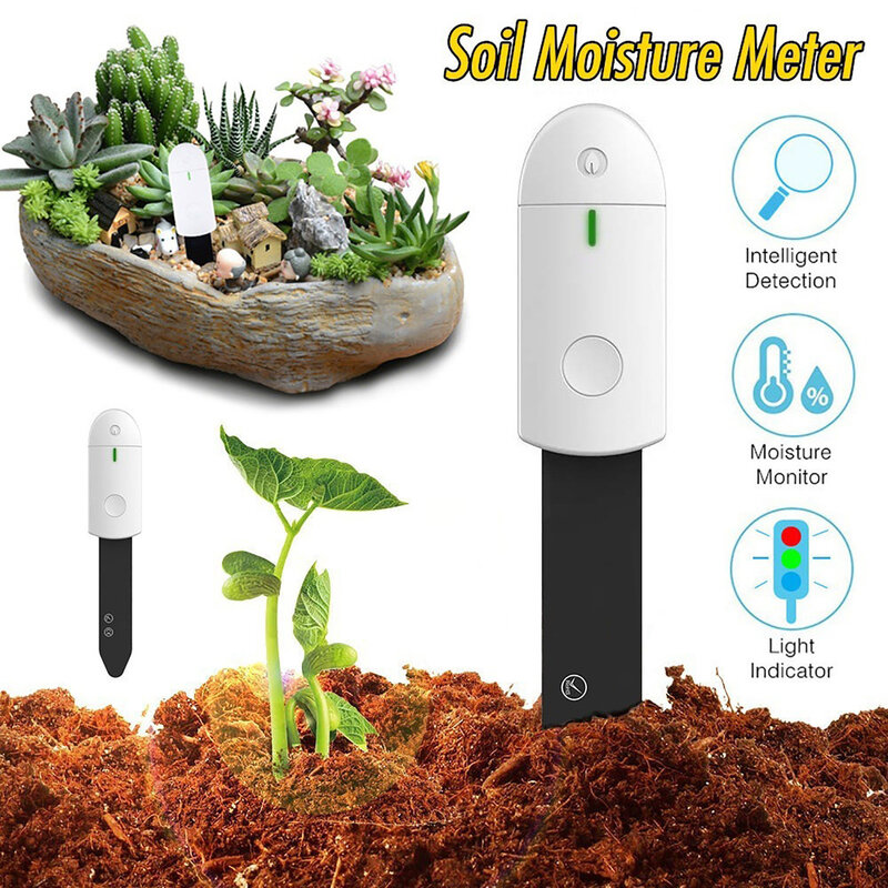 Detector de humedad del suelo, higrómetro de humedad del suelo, para plantas, flores, jardinería, medidor de medición de humedad, Analizador de hidroponía