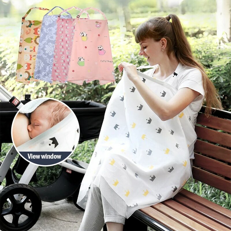 Capa para amamentação de bebê, material respirável, cobertura ajustável, privacidade, roupas para maternidade