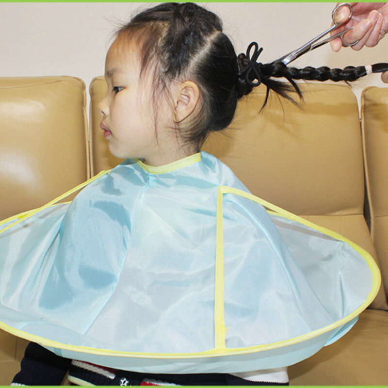 Capa de corte de pelo plegable para adultos y niños, bata de corte de pelo impermeable, accesorio de peinado para el hogar, 1 unidad