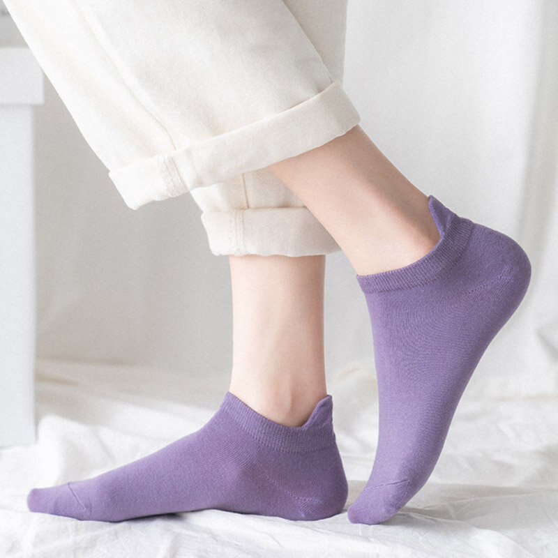 Kawaii bordado margarida feminino meias de algodão multicolorido crisântemo cor retro tornozelo meias femininas 1 par