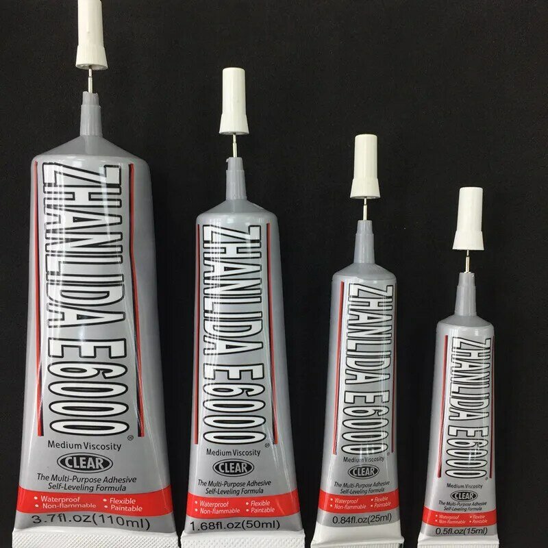 10pcs 50ml Industrial Liquid E6000 Strong Adhesive for DIY Diamond Canvas Metal Fabric Crystal Glass Transparent Natural Curing