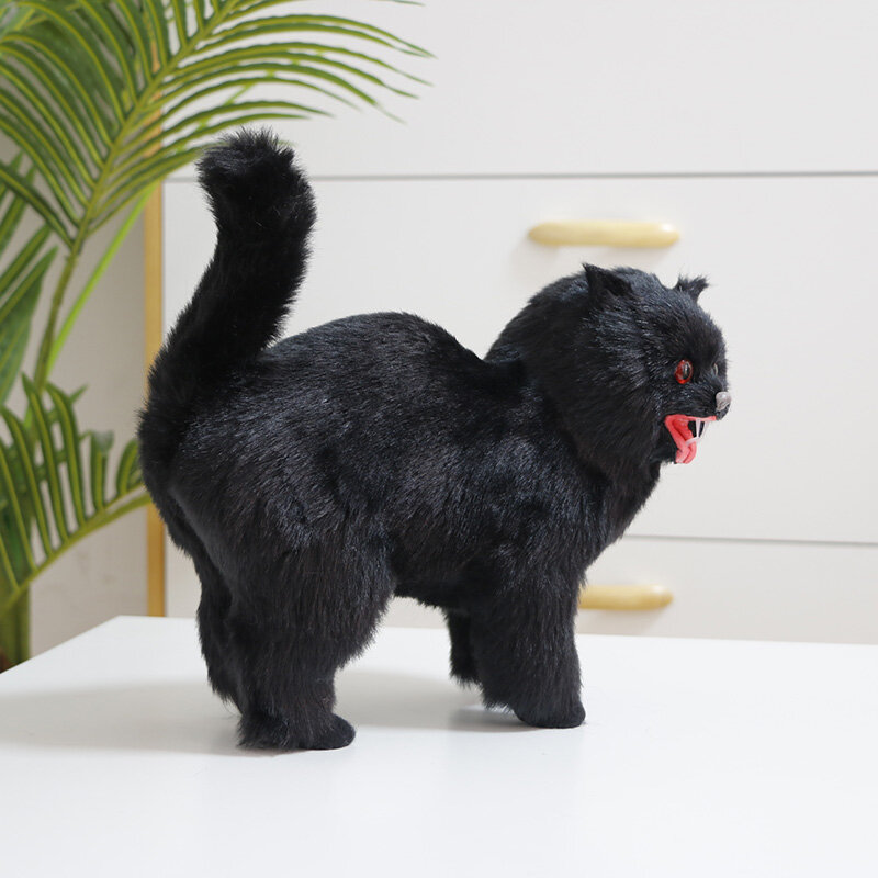 할로윈 장식 할로윈 고양이 시뮬레이션 동물 모델 장식 인형 수공예 홈 크리 에이 티브 소프트 장식