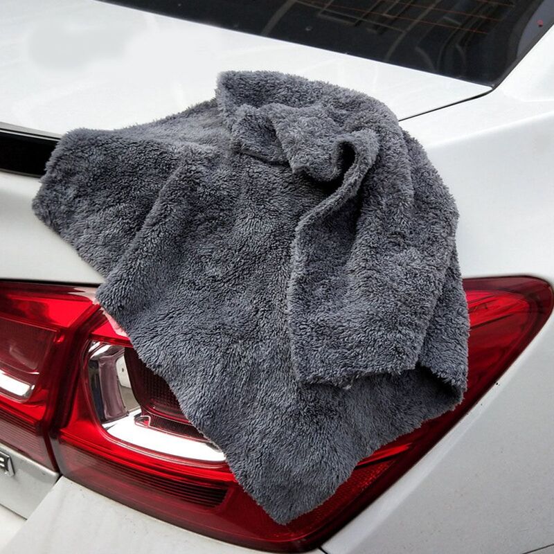 Toalla de microfibra superabsorbente para limpieza de coche, toalla de secado para lavado de coche, sin bordes, Ultra suave, 40x40cm