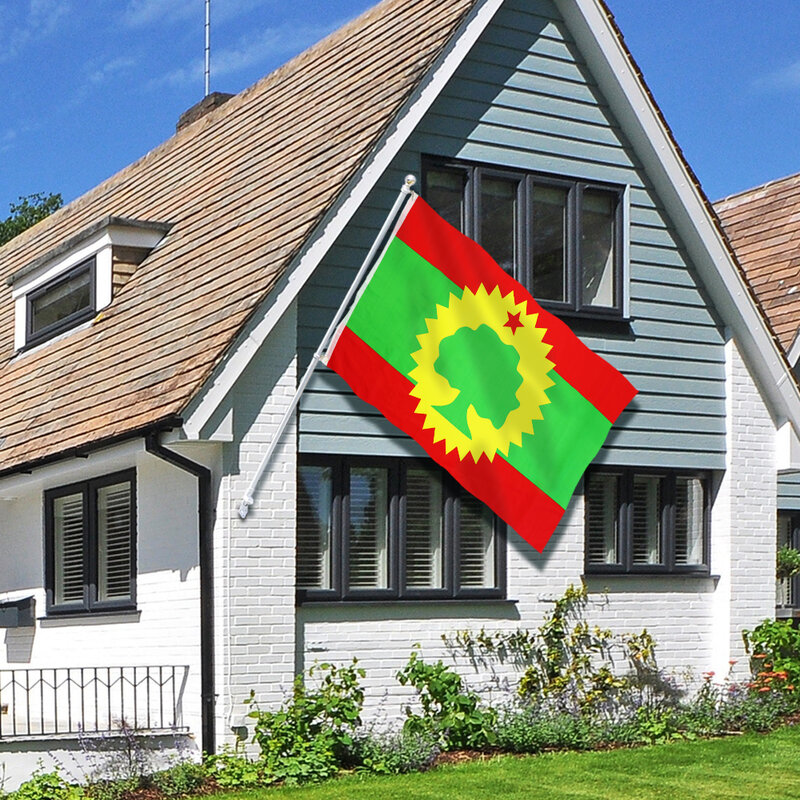 3x5 قدم إثيوبيا أورومو العلم البوليستر طباعة أوروميا الوطنية راية