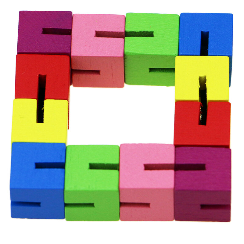 Houten Puzzlecube Vorm Shifter Brain Teaser Blokken Transforming Speelgoed