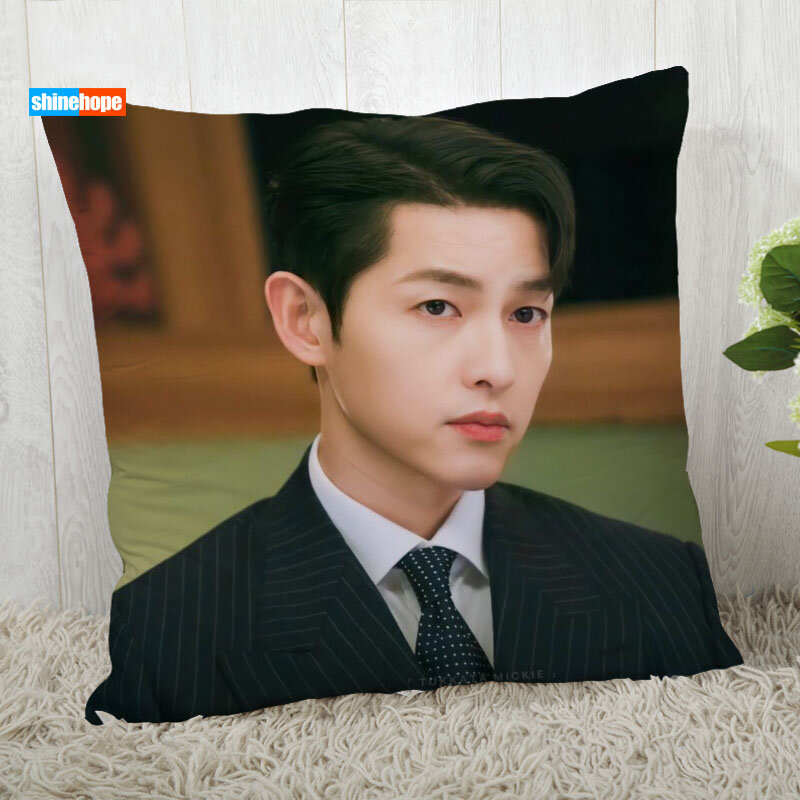 Song Joong Ki poszewka na poduszkę dostosuj gwiazdkę poszewka na poduszkę nowoczesne poduszki dekoracyjne do domu do salonu 45x45cm,40x40cm