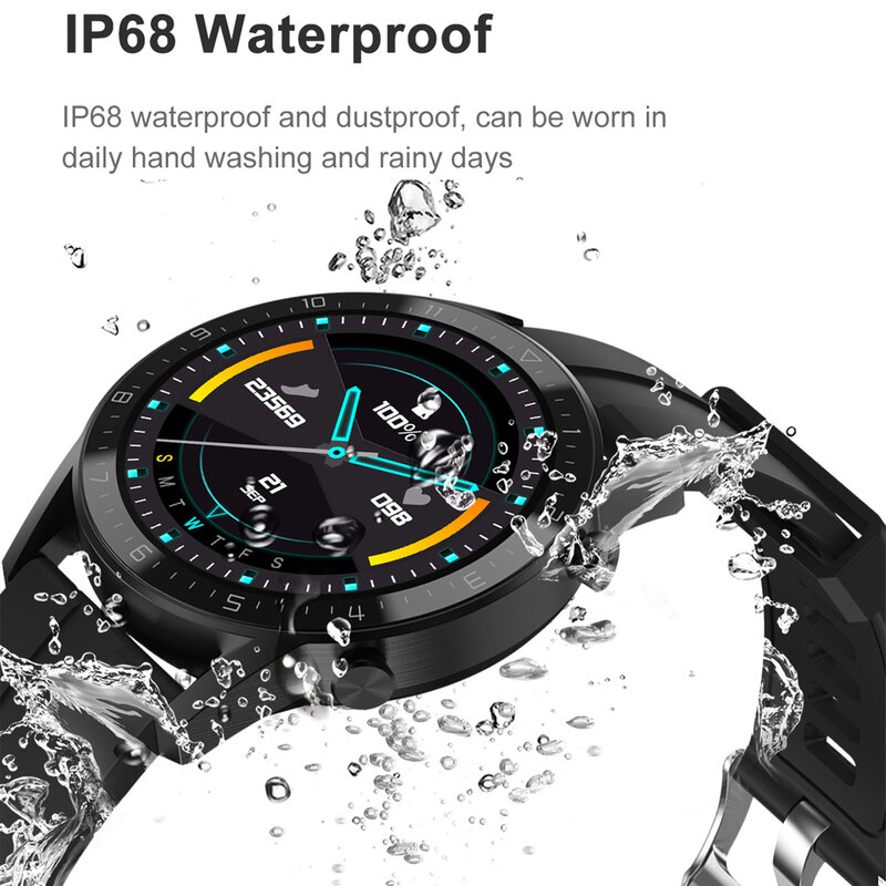 Nieuwe DT-92 Bluetooth Oproep Smart Horloge Mannen Full Touch Screen IP68 Waterdichte Smartwatch Voor Android Ios Sport Fitness Horloges
