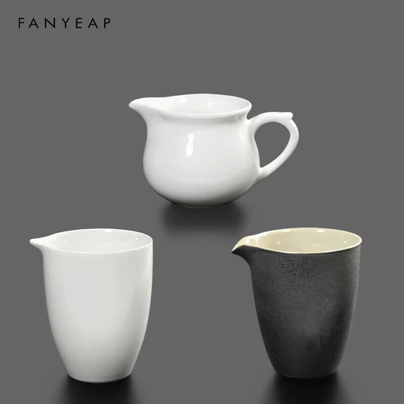 Ustensiles à thé ménagers en porcelaine blanche, accessoires de table basse, passoire à thé