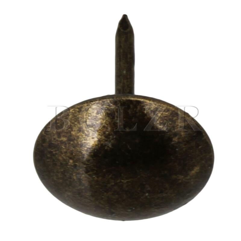 200 шт., медные и бронзовые круглые шпильки с резьбой для деревянной мебели