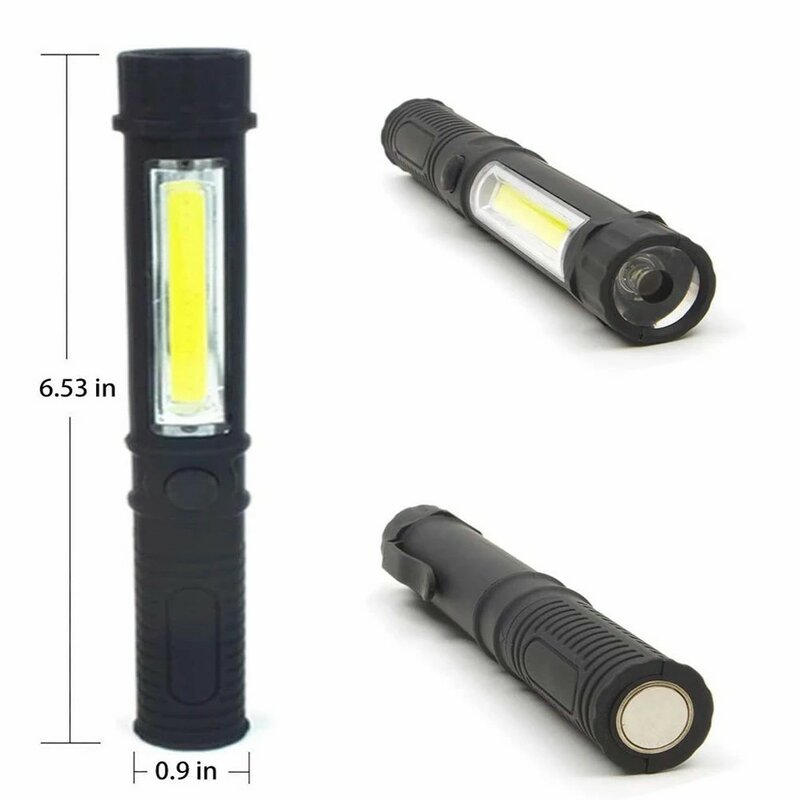 Mini lanterna portátil d5, lanterna de bolso para inspeção de trabalho, caneta cob de led, lanterna multifunções para manutenção e base magnética