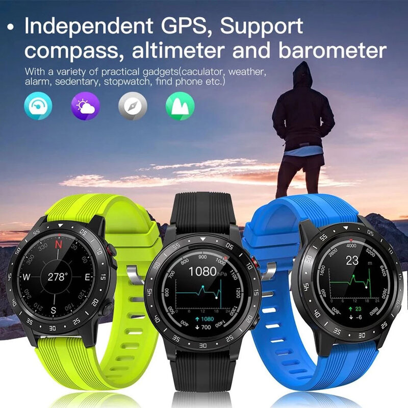 Montre connectée M5S pour hommes et femmes, bracelet d'activités sportives, avec GPS et boussole, carte SIM, 2021