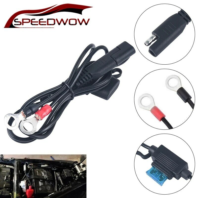 Speedwow 12vモーターサイクルバッテリー充電器端子からsaeクイックディスコネクトケーブルモーターサイクルバッテリー出力コネクタ