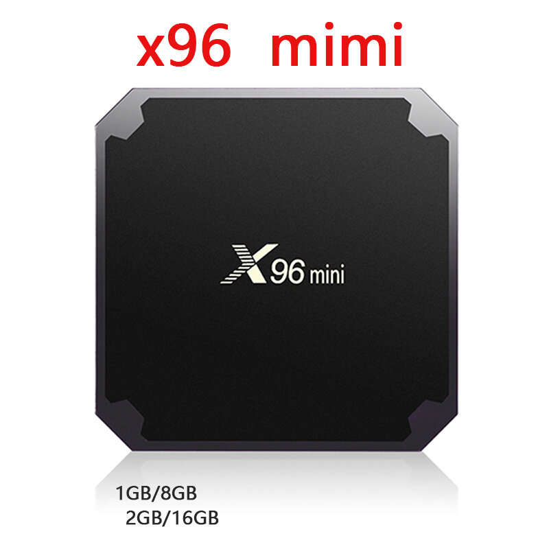 Boîtier Smart TV X96 mini, Amlogic S905W Quad Core, 2 go/16 go, Android 7.1, lecteur multimédia connecté avec WiFi 2.4GHz et Android 9.0