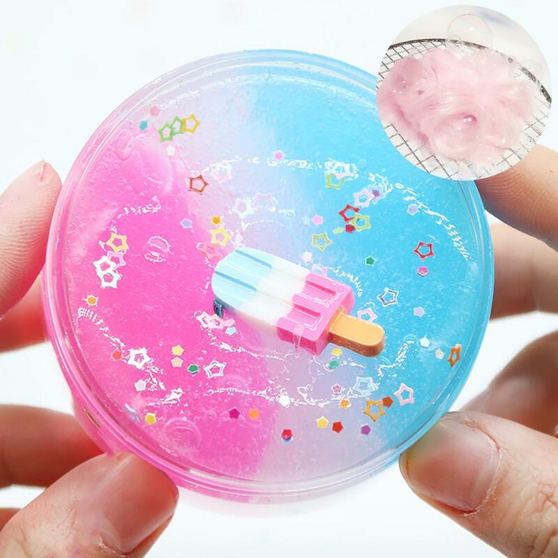 Mixing Color Clay Filler Clear Slime Box Toys for Children Crystal Squishies Ice Cream DIY Mud Toy Stress Reliever