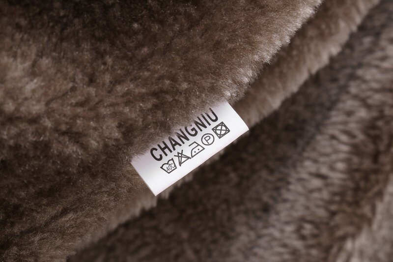 ChangNiu – vestes en cuir PU marron pour homme, manteaux chauds et décontractés, manches longues, fausse fourrure, automne-hiver