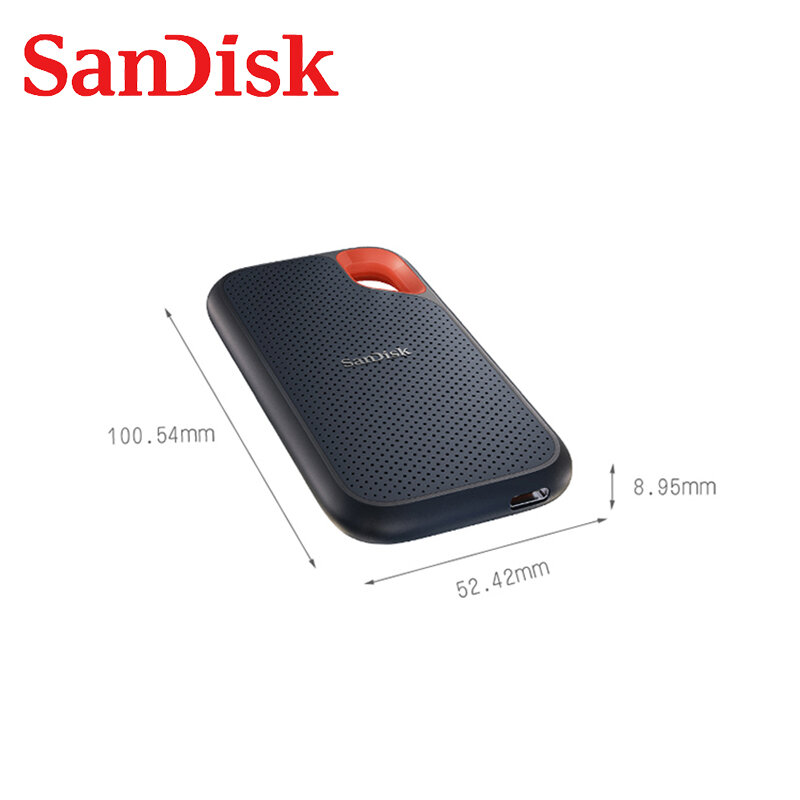 SanDisk 휴대용 외장 SSD 1 테라바이트 500GB 2 테라바이트 솔리드 스테이트 드라이브 E61 Extreme PRO USB 3.2 Gen 2 Type-A/C 속도 1050 메가바이트/초 하드 드라이브