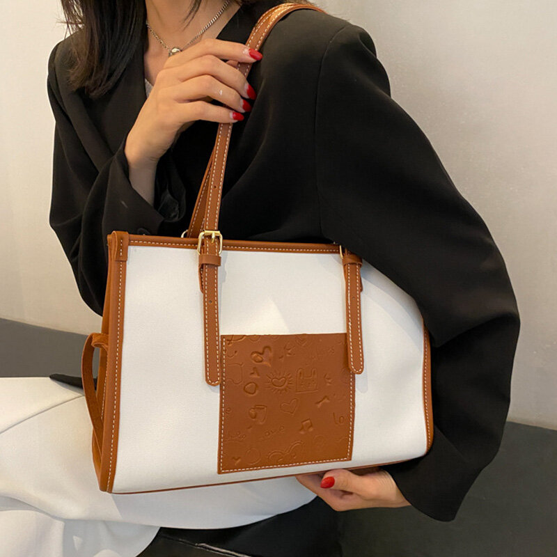 Fashion simple crossbody tote bags for women luxury designer handbag top handle bucket bags shoulder messenger baguette bags