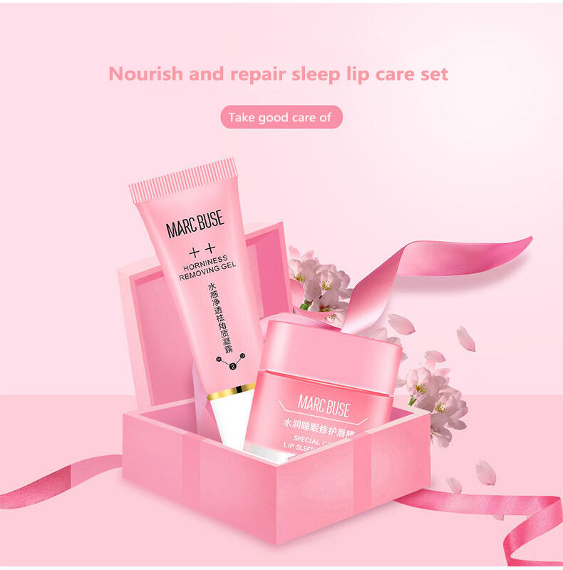 South Korea Lip Sleep Mask Night Sleep Maintenance Moisturizing Lip Gloss Bleach Cream Nourishing Lip Care Strawberry