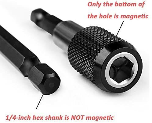 1/4 Inch Hex Shank Magnetic Bit Holder Quick Release Screwdriver with Adjustable Collar Extension Bar 60mm 100mm 150mm