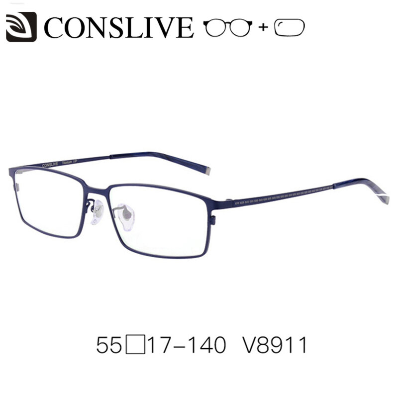 Óculos de prescrição homem lentes de armação óptica de titânio progressivo homem óculos multifocais v8911