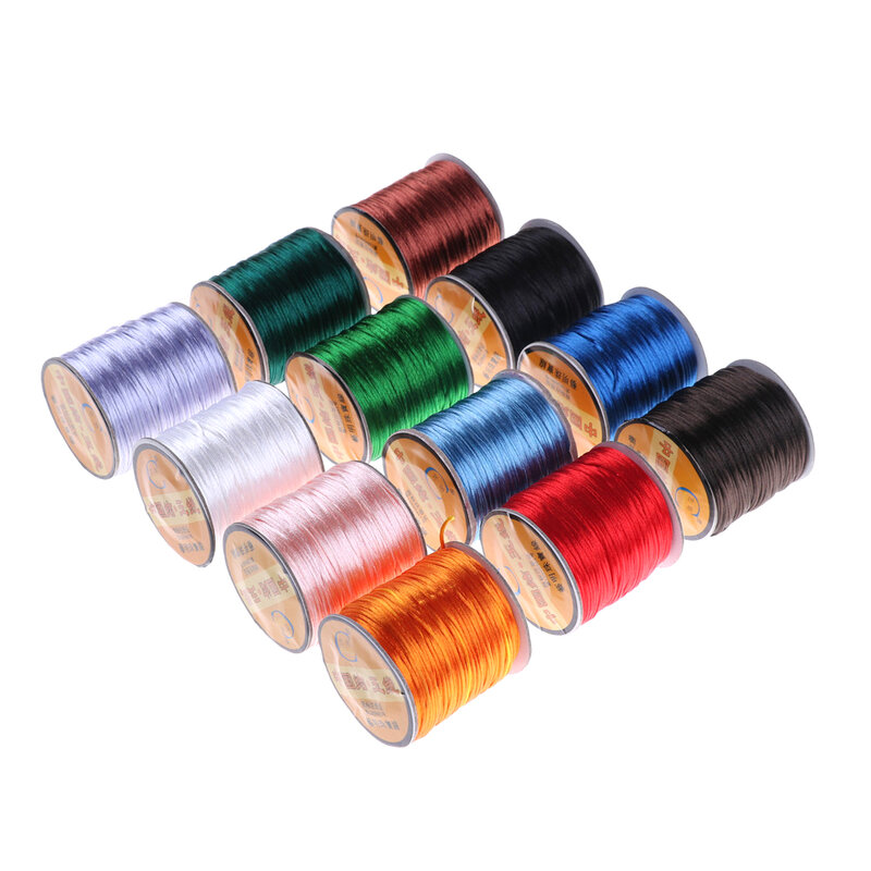 Corda solida in Nylon satinato morbido da 75 metri 1mm per gioielli che fanno accessori fai-da-te multicolori atossici e insapore