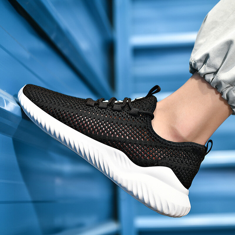 Мужские кроссовки, новинка 2021, летняя дышащая Спортивная обувь для улицы, Легкая удобная спортивная обувь для тренировок