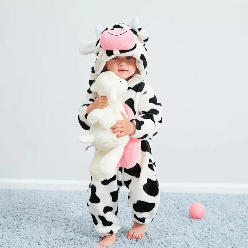 2020 Winter Baby Rompers Lovely Newborn Baby Clothes Baby Girl Jumpsuits Animal Overalls For Boy Kid Long Sleeve Bodysuit Set