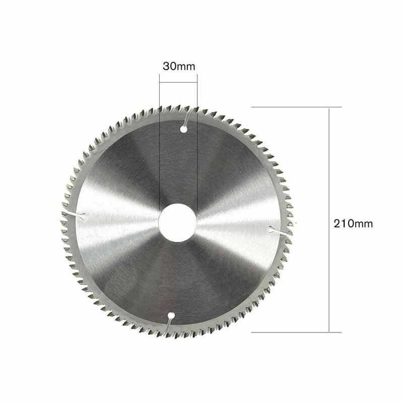Disco de rueda de sierra Circular TCT, 210mm, 80T, aleación TCT, para carpintería, hoja de sierra multifuncional para corte de Metal y madera, 1 ud.