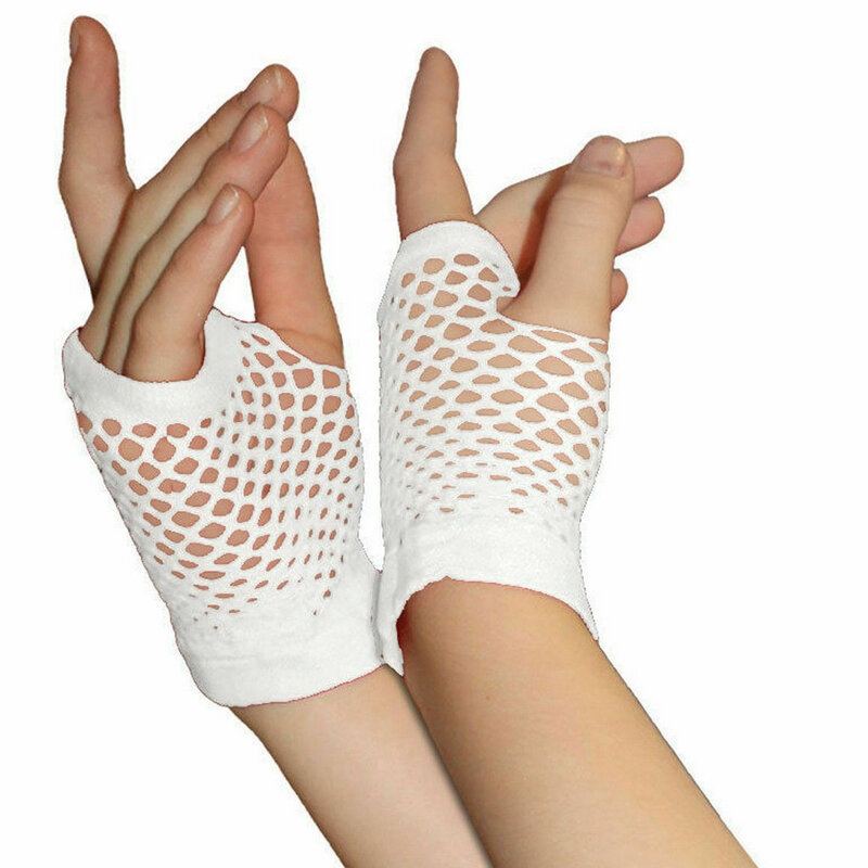女性用の短い網タイツ手袋,指なしのメッシュ,パンクロック,ナイトクラブ,セクシー,アームウォーマー,1ペア,2021