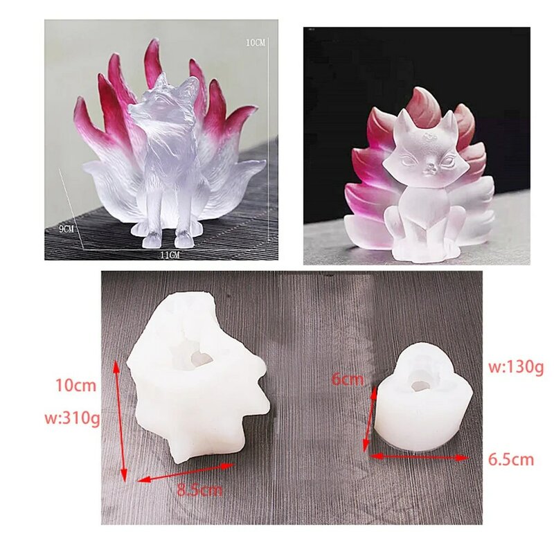 DIY Fox Silicone Epoxy Resin Molds Candle Mold Jewelry Tools Jewelry Molds Handcraft Tool