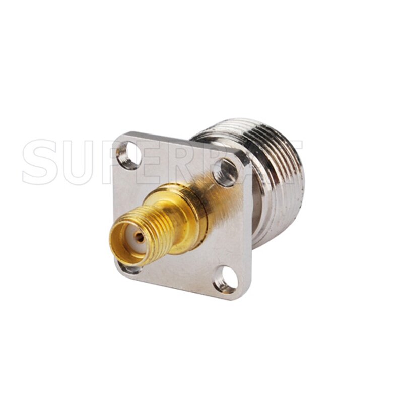 Superbat SMA-N Adapter SMA Jack Goldplated to N Female Panel Mount Straight RF Coaxial Connectors
