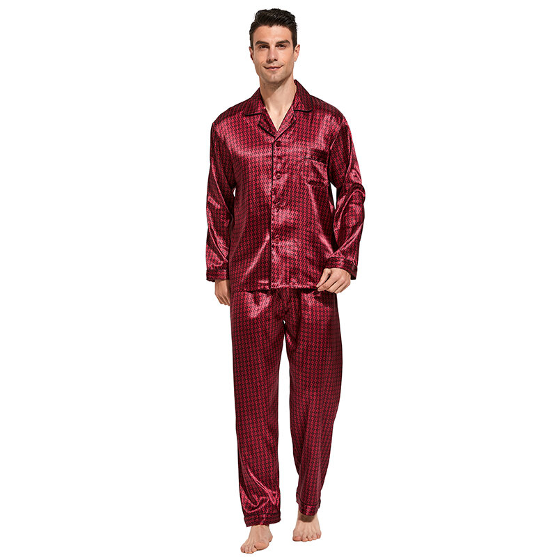 Pyjama en soie pour hommes, vêtements de nuit, Sexy, Style moderne, doux, confortable, Satin, chemise de nuit, été
