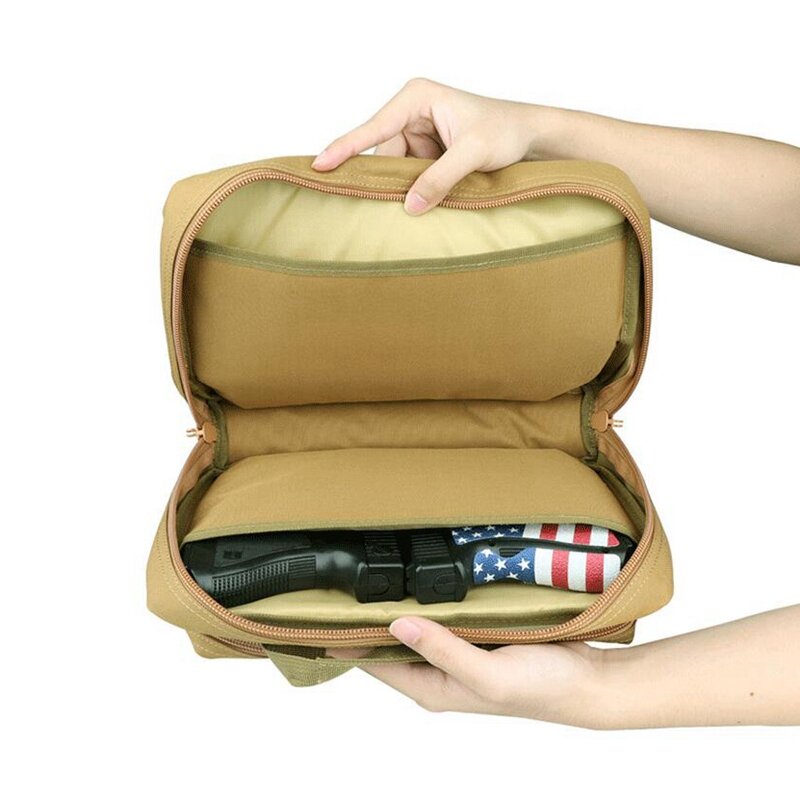 Bolsa de mão glock tática de nylon, bolsa de transporte, multi-bolso para arma, alcance de glock, mochila para 1911 g2c makove pistola g17 g19