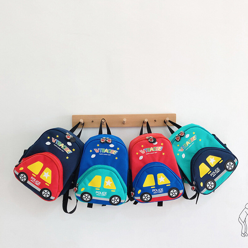 Mochila creativa con patrón de coche para niños, mochila escolar de gran capacidad para niños y niñas, accesorios para estudiantes de jardín de infantes