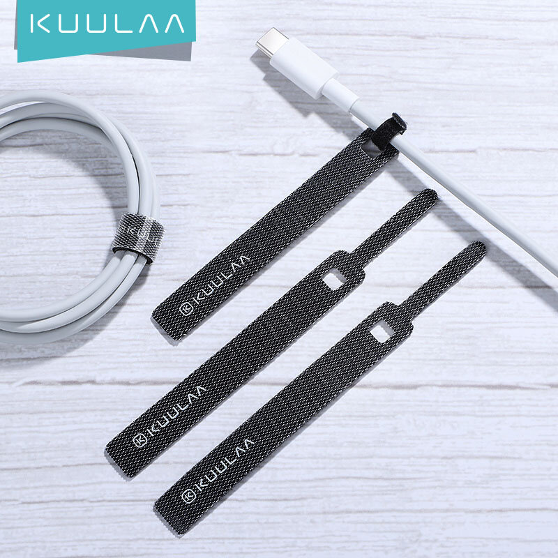 KUULAA-organizador de cables para teléfono, enrollador de cables USB, soporte para auriculares, Protector de Cable de ratón, gestión de cables de alimentación, HDMI, Aux