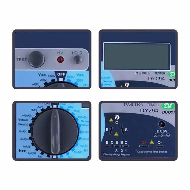 DY294 Multifunction Digital Transistor Analyzer Tester Semiconductor Diode Triode Reverse AC DC Voltage Capacitance FET