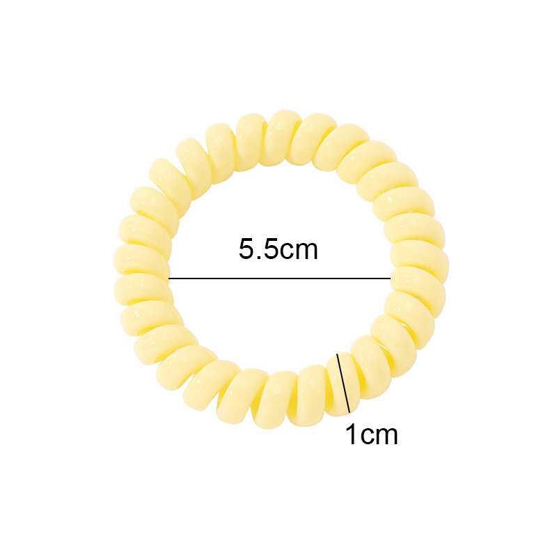 New Macaroon Colorful Telephone Cord Women Elastic Hair Rubber Bands Girls Tie Gum Ponytail Hair Accessories Headwear