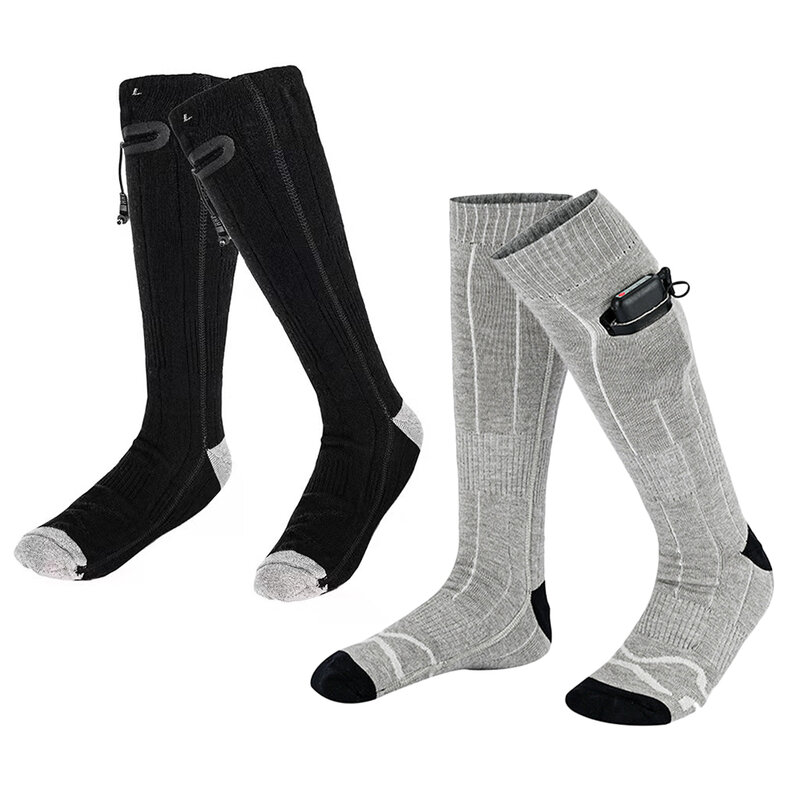 Calcetines térmicos para hombre y mujer, calcetín con calefacción eléctrica, resistente al agua, 3 temperaturas, 4500mAh, para invierno