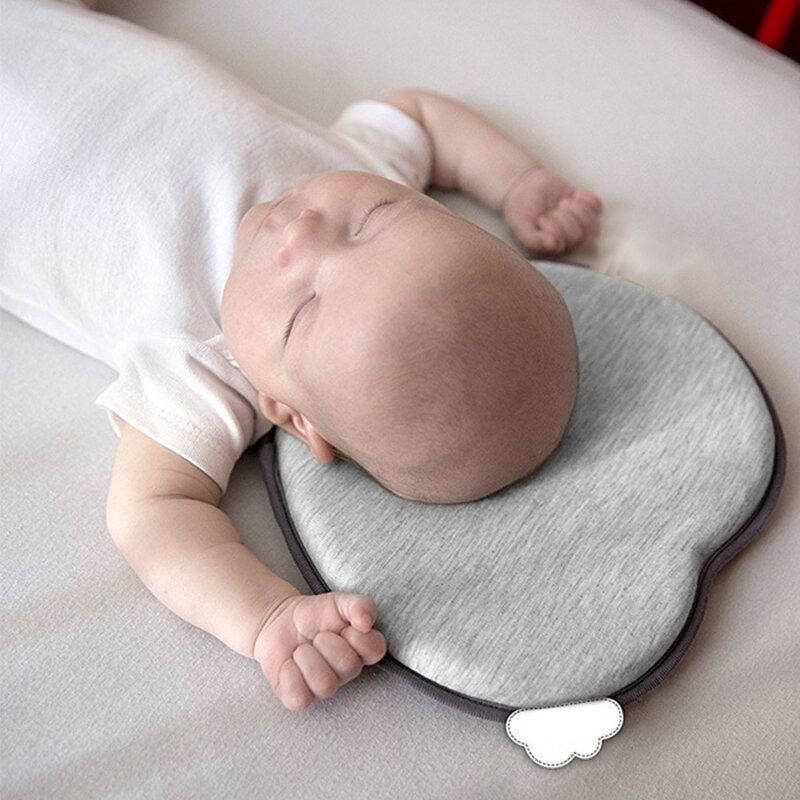 Bantal Bentuk Balita Anti-gulung untuk Bayi Baru Lahir Bantal Posisi Tidur Balita Bantal Datar Melindungi Kepala Tempat Tidur Bayi