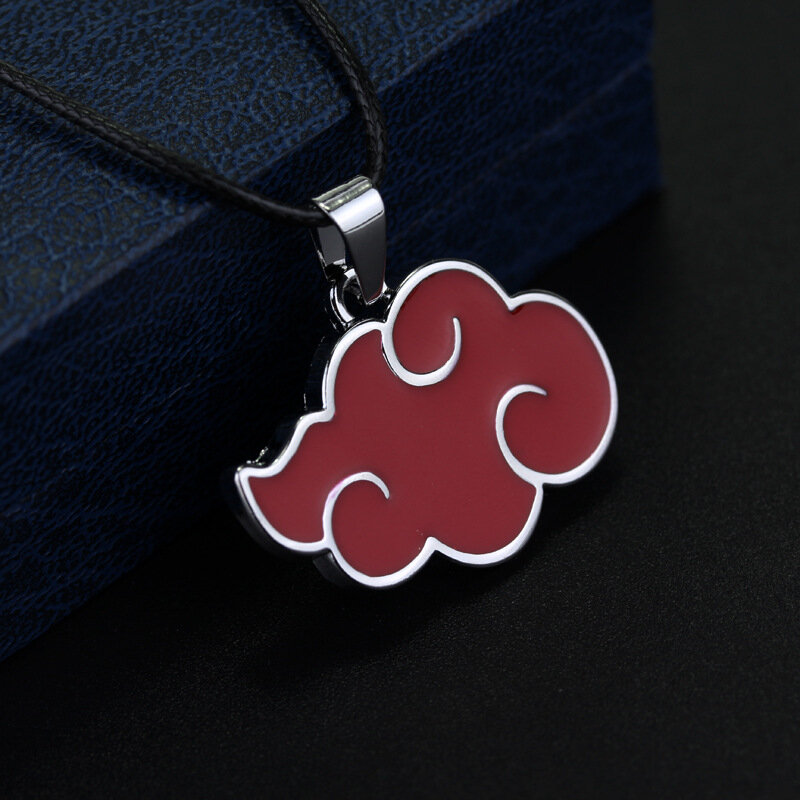 Naruto Akatsuki cosplay red cloud necklace Uchiha Itachi Pain pendant jewelry accessories